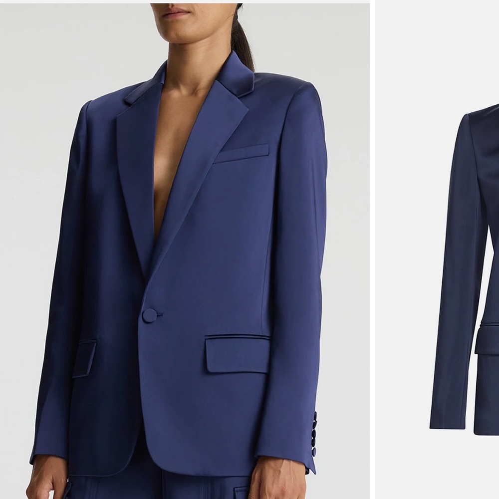A.L.C. Axel Satin Jacket in Evening Blue NWT